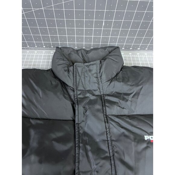 Vintage Polo Sport Ralph Lauren Puffer Down Jacket Black/Green Men's XL '90's - Picture 11 of 12